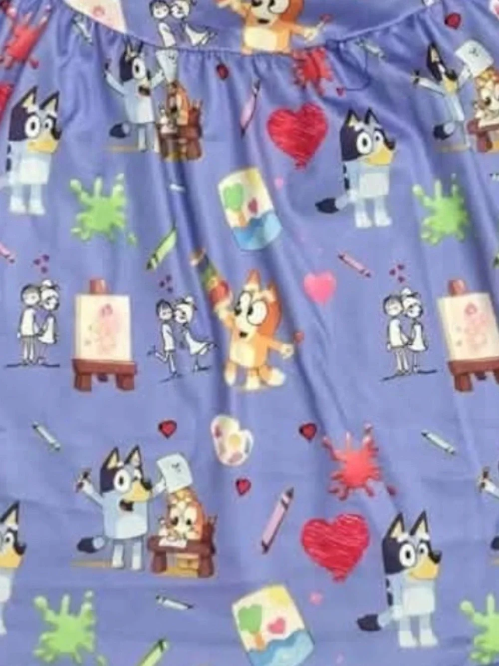 New Bluey & Friends Back to School Boutique Flutter Sleeve Dress Bluey Bingo